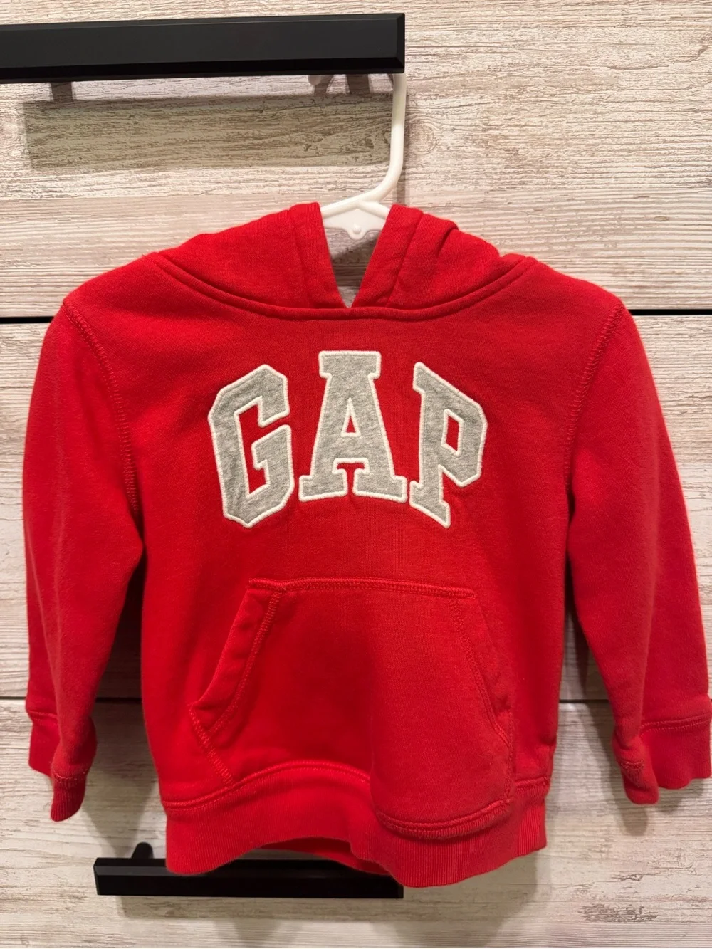 GAP Kids Red Hooded Pullover Sweatshirt